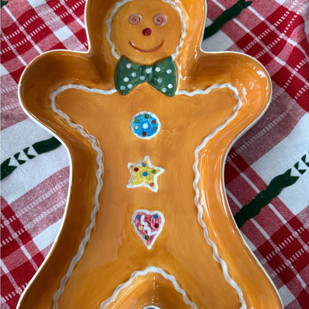 Vintage Home interiors Gingerbread Man Ceramic Platter - Picture 7 of 7